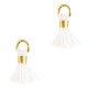 Mini Quaste Ibiza Style 0.7cm Gold-white